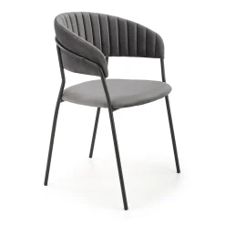 Garnero Arredamenti Set 4 sedie da soggiorno moderne in velluto Lina Grigio Online