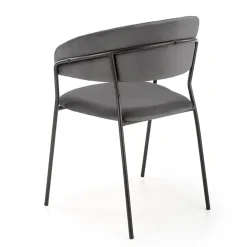 Garnero Arredamenti Set 4 sedie da soggiorno moderne in velluto Lina Grigio Online