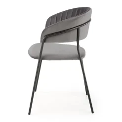 Garnero Arredamenti Set 4 sedie da soggiorno moderne in velluto Lina Grigio Online