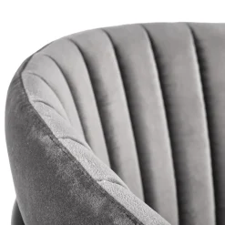 Garnero Arredamenti Set 4 sedie da soggiorno moderne in velluto Lina Grigio Online