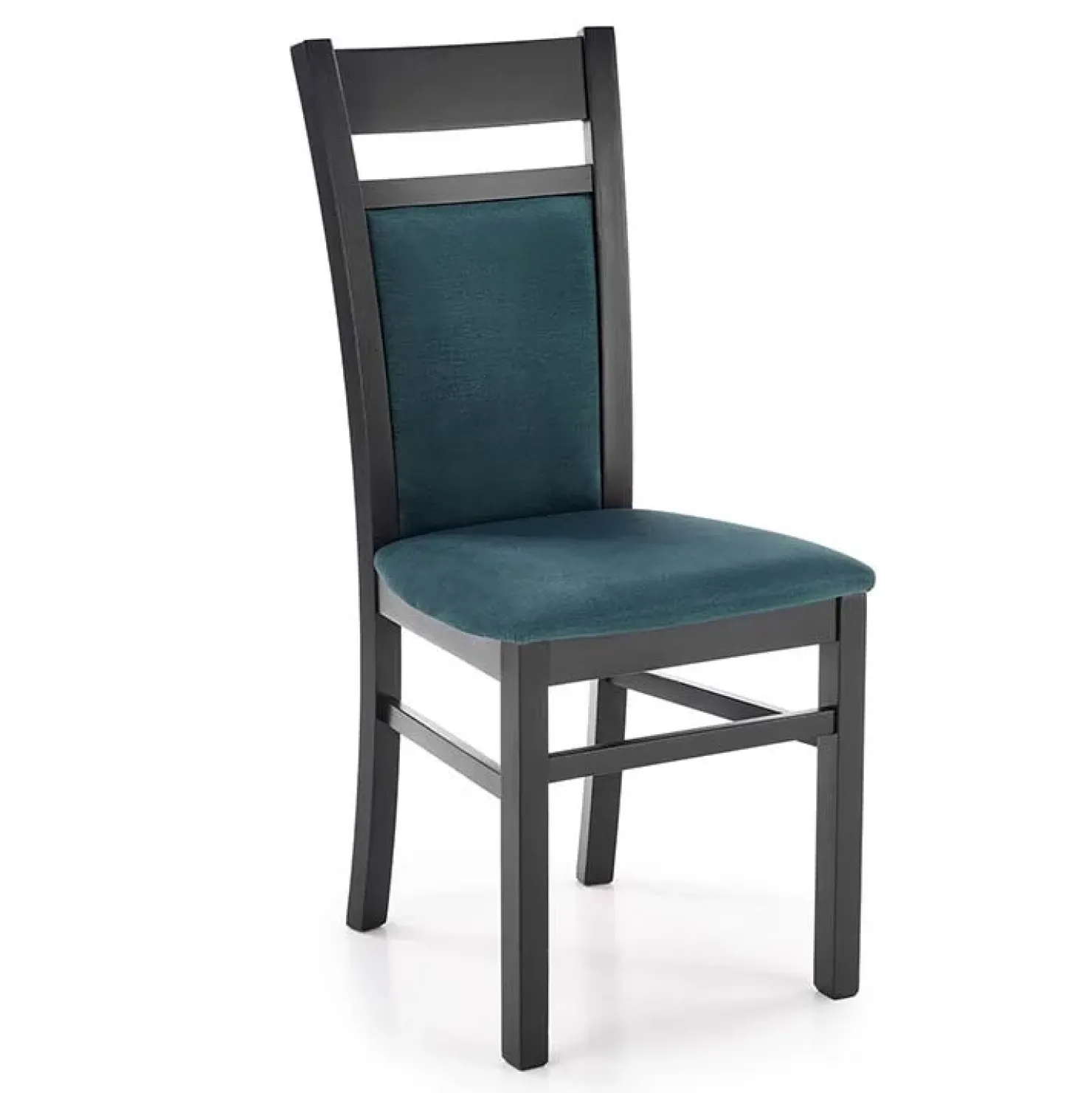 Garnero Arredamenti Set 2 sedie imbottite classiche in tessuto nero verde Azalea Verde Petrolio - Nero