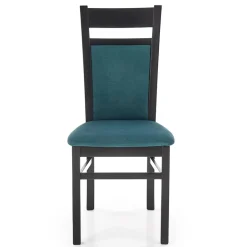 Garnero Arredamenti Set 2 sedie imbottite classiche in tessuto nero verde Azalea Verde Petrolio - Nero