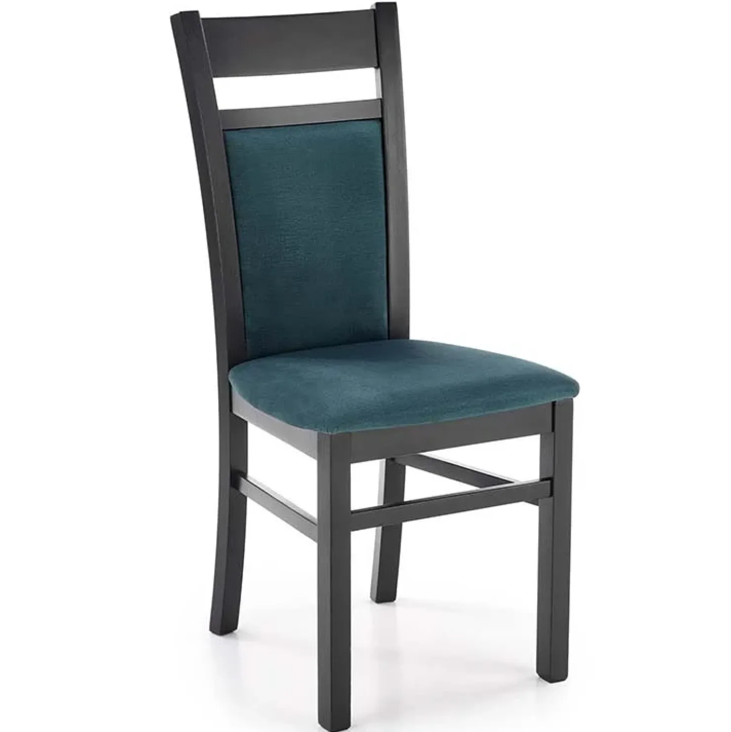 Garnero Arredamenti Set 2 sedie imbottite classiche in tessuto nero verde Azalea Verde Petrolio - Nero