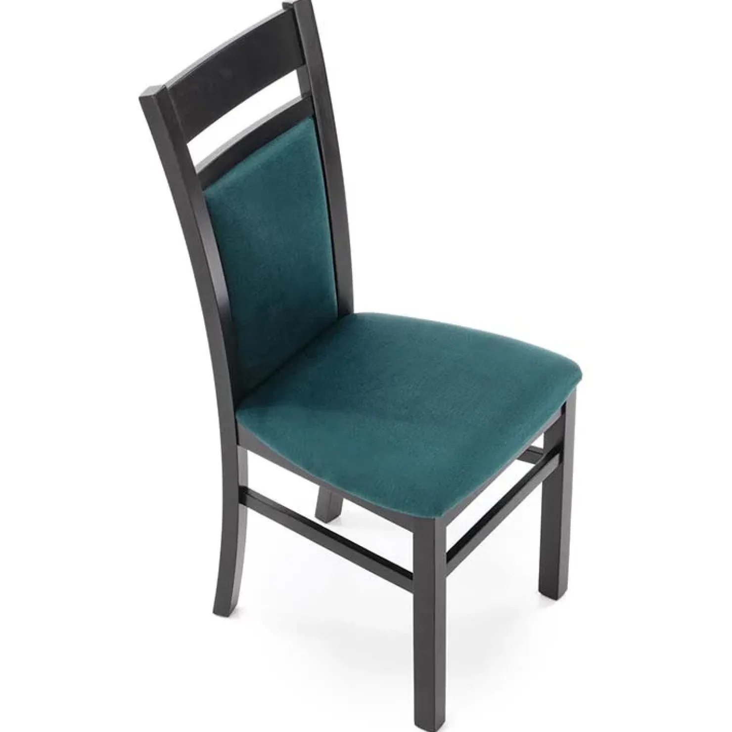 Garnero Arredamenti Set 2 sedie imbottite classiche in tessuto nero verde Azalea Verde Petrolio - Nero