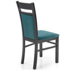 Garnero Arredamenti Set 2 sedie imbottite classiche in tessuto nero verde Azalea Verde Petrolio - Nero