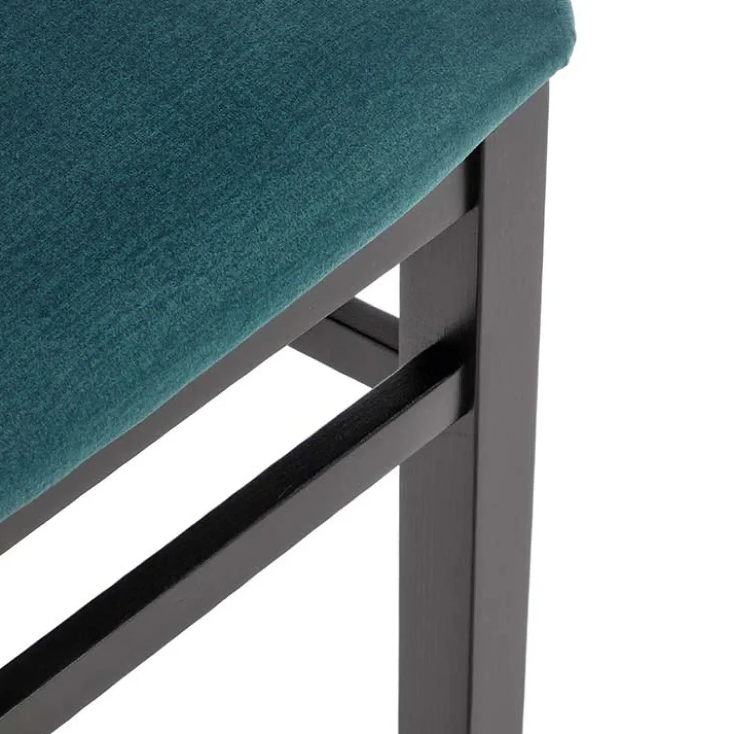 Garnero Arredamenti Set 2 sedie imbottite classiche in tessuto nero verde Azalea Verde Petrolio - Nero