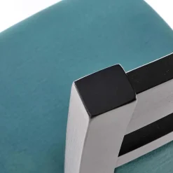 Garnero Arredamenti Set 2 sedie imbottite classiche in tessuto nero verde Azalea Verde Petrolio - Nero