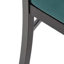 Garnero Arredamenti Set 2 sedie imbottite classiche in tessuto nero verde Azalea Verde Petrolio - Nero