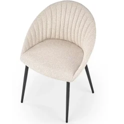 Garnero Arredamenti Set 2 sedie imbottite design in tessuto beige Amelia Online