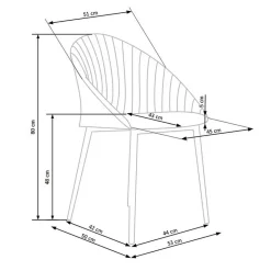 Garnero Arredamenti Set 2 sedie imbottite design in tessuto beige Amelia Online