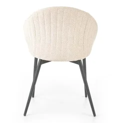 Garnero Arredamenti Set 2 sedie imbottite design in tessuto beige Amelia Online