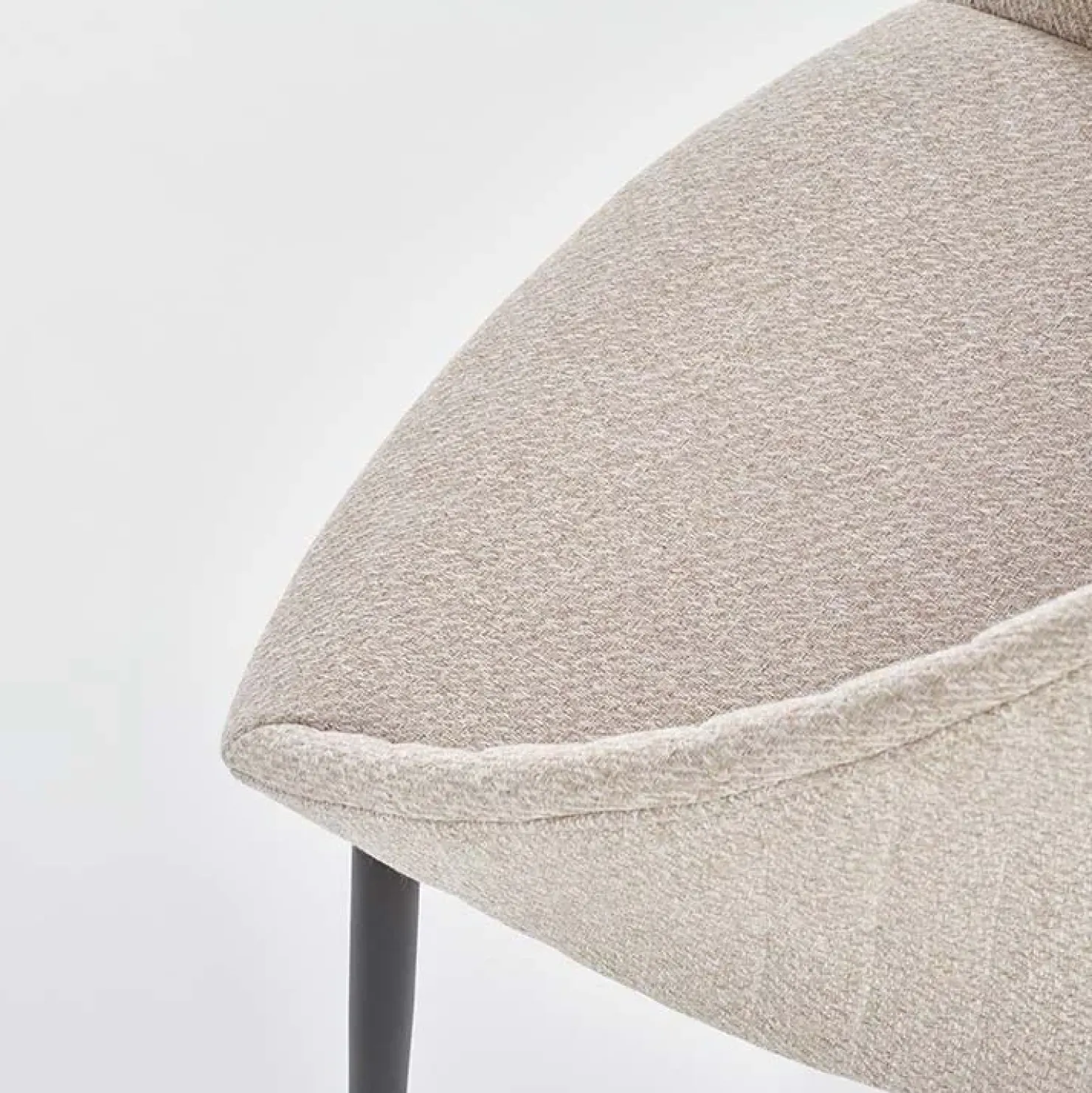 Garnero Arredamenti Set 2 sedie imbottite design in tessuto beige Amelia Online