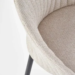 Garnero Arredamenti Set 2 sedie imbottite design in tessuto beige Amelia Online