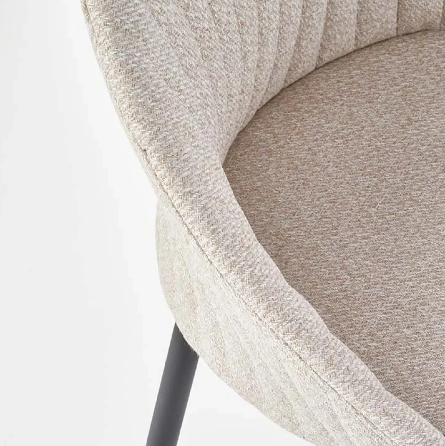 Garnero Arredamenti Set 2 sedie imbottite design in tessuto beige Amelia Online