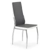 Garnero Arredamenti Set 4 sedie in ecopelle grigio bianco con gambe in metallo Emma Outlet