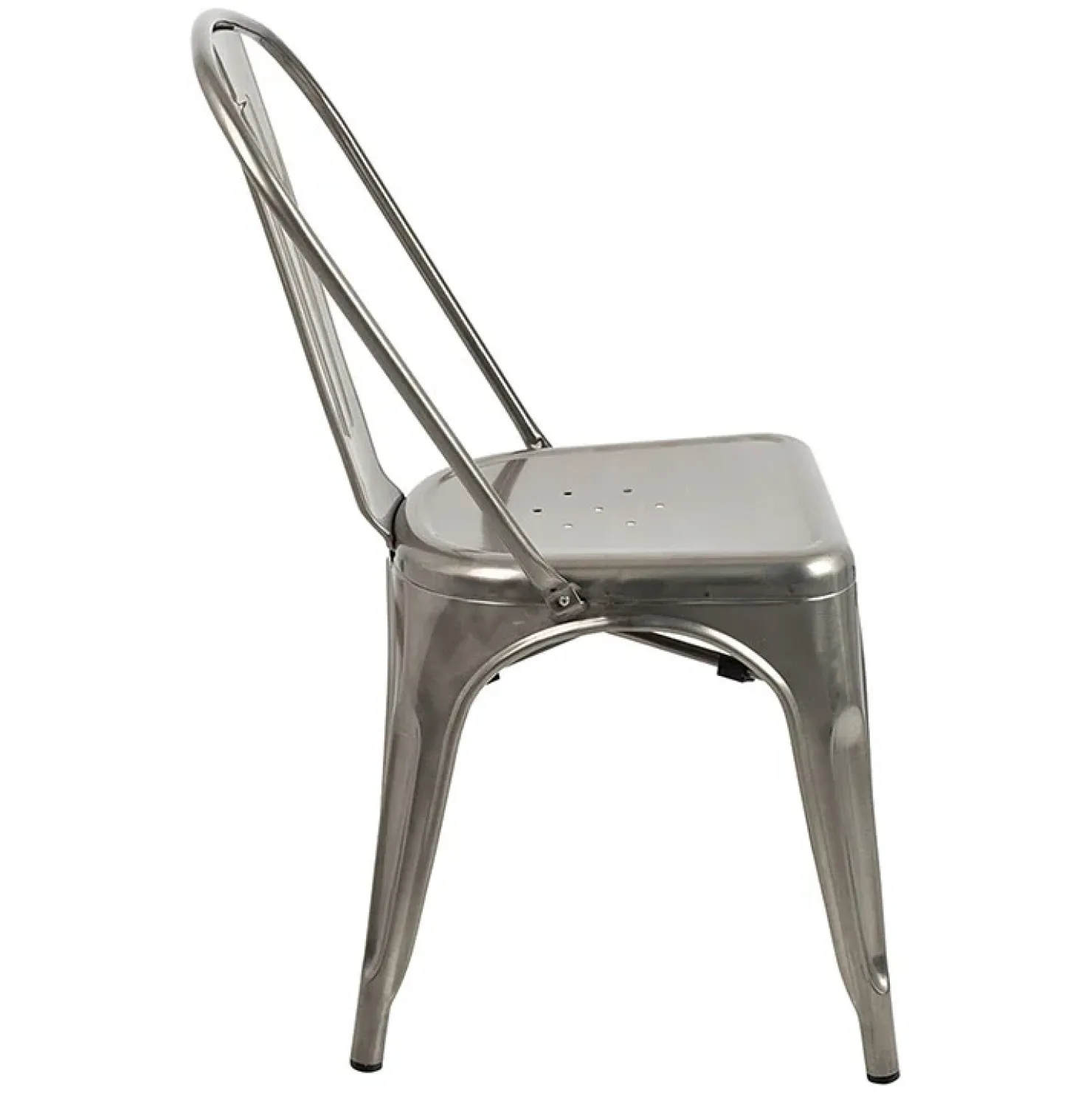 Garnero Arredamenti Set 2 sedie in metallo impilabili grigio laccato Lix Argento Clearance