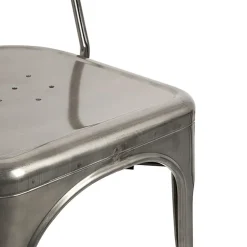 Garnero Arredamenti Set 2 sedie in metallo impilabili grigio laccato Lix Argento Clearance