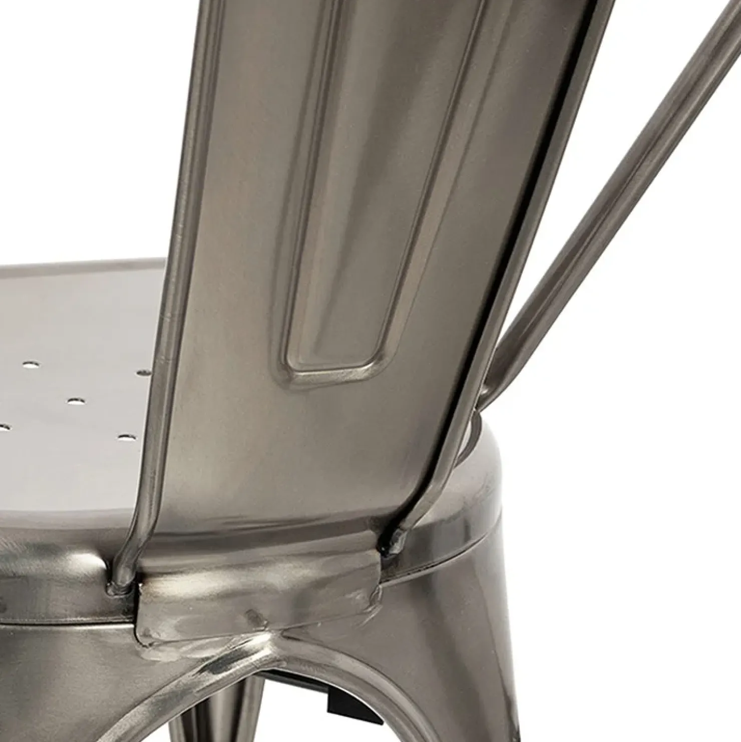 Garnero Arredamenti Set 2 sedie in metallo impilabili grigio laccato Lix Argento Clearance