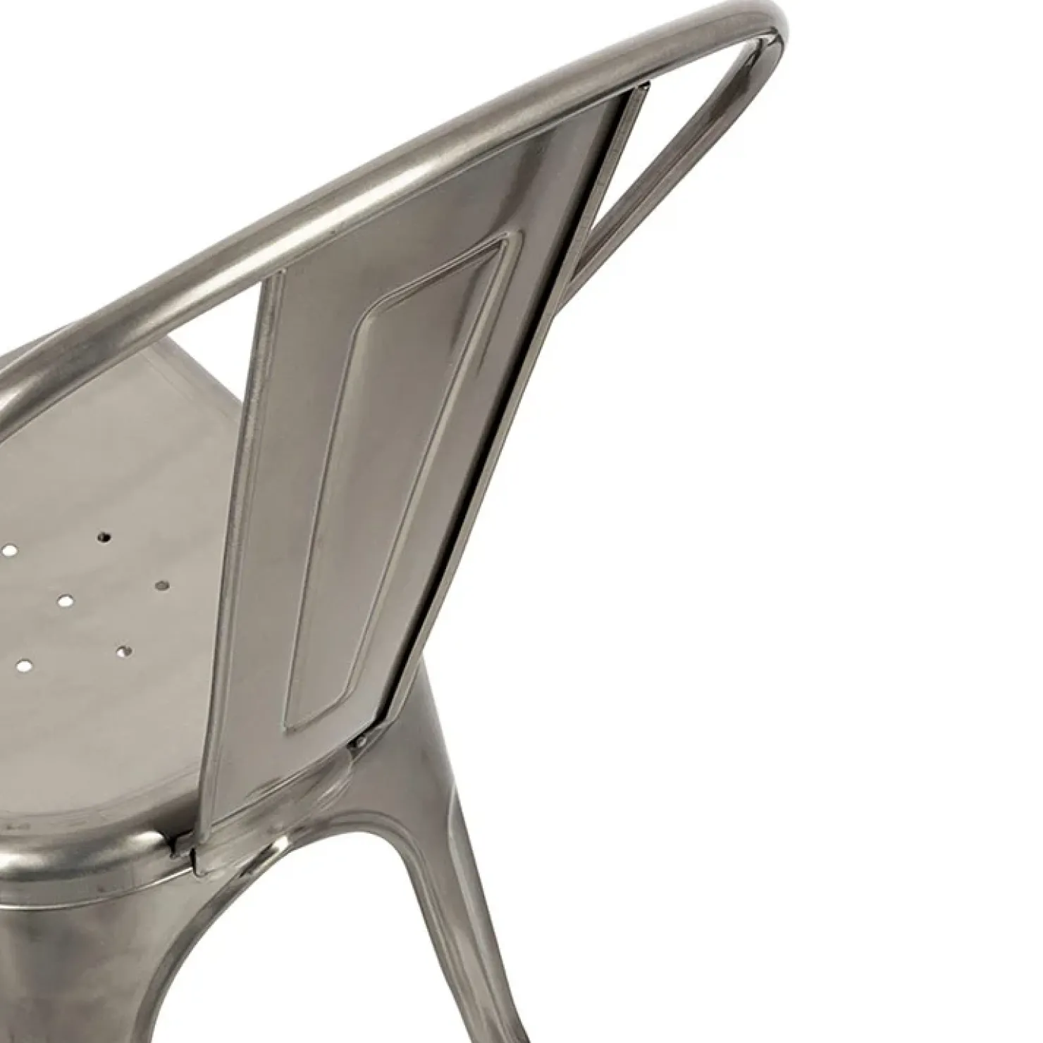 Garnero Arredamenti Set 2 sedie in metallo impilabili grigio laccato Lix Argento Clearance