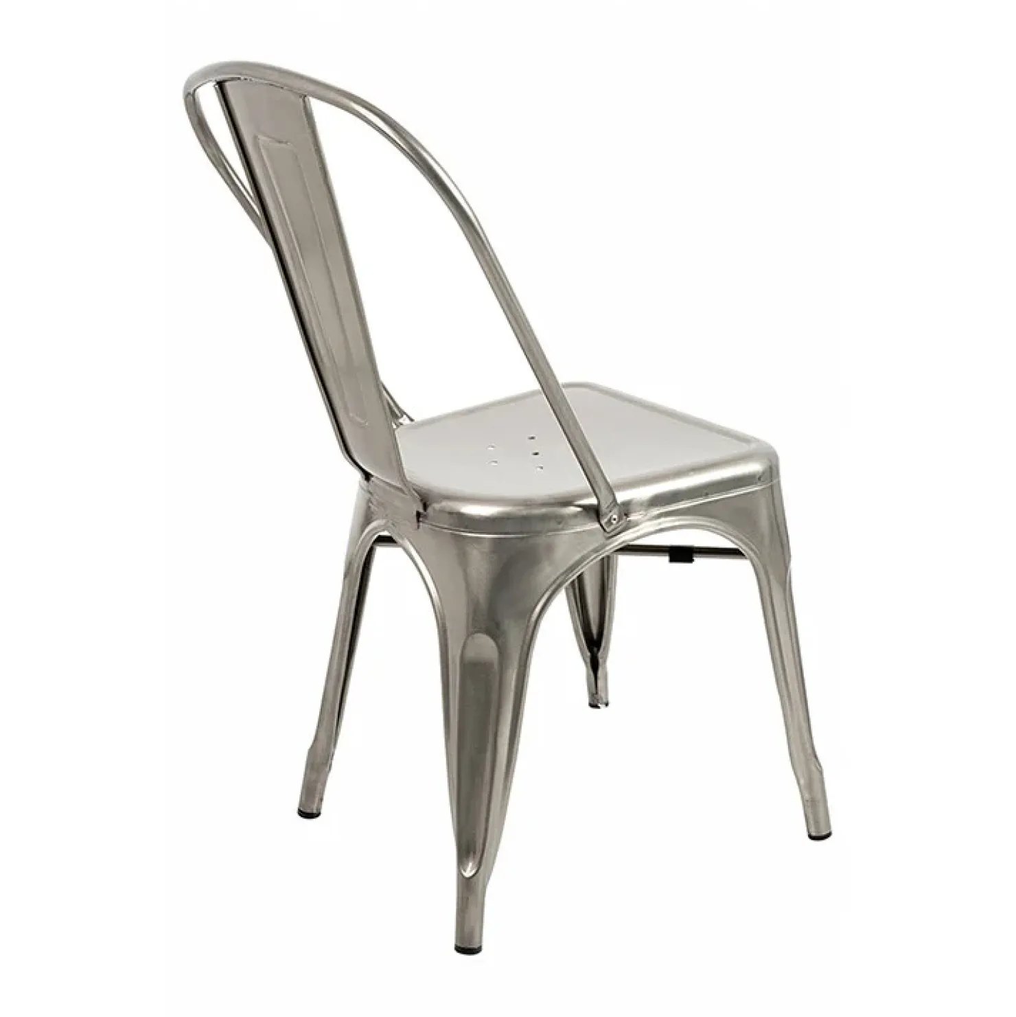 Garnero Arredamenti Set 2 sedie in metallo impilabili grigio laccato Lix Argento Clearance