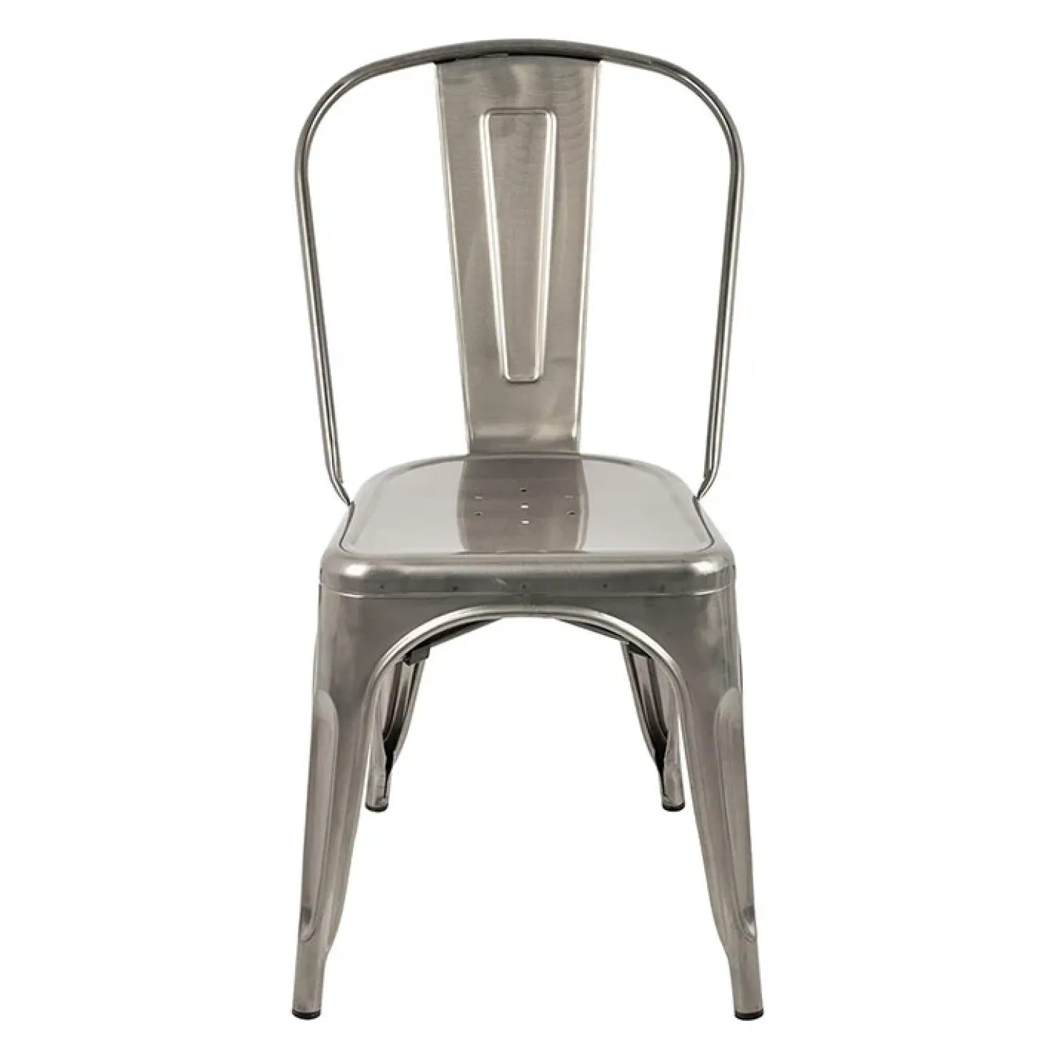 Garnero Arredamenti Set 2 sedie in metallo impilabili grigio laccato Lix Argento Clearance