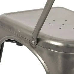 Garnero Arredamenti Set 2 sedie in metallo impilabili grigio laccato Lix Argento Clearance