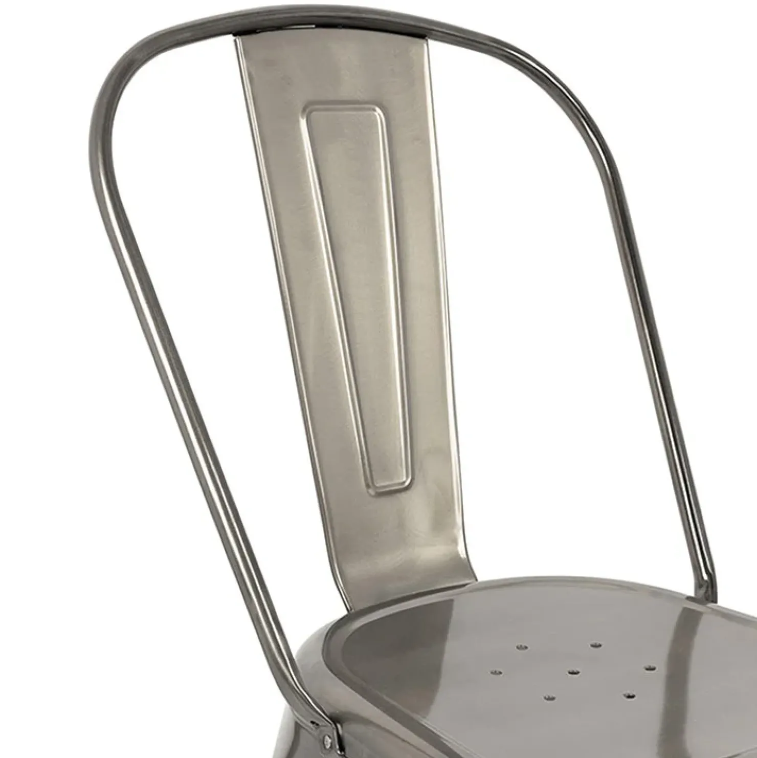 Garnero Arredamenti Set 2 sedie in metallo impilabili grigio laccato Lix Argento Clearance