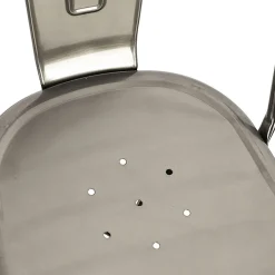 Garnero Arredamenti Set 2 sedie in metallo impilabili grigio laccato Lix Argento Clearance