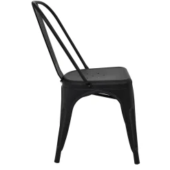 Garnero Arredamenti Set 2 sedie in metallo impilabili opaco Lix Nero