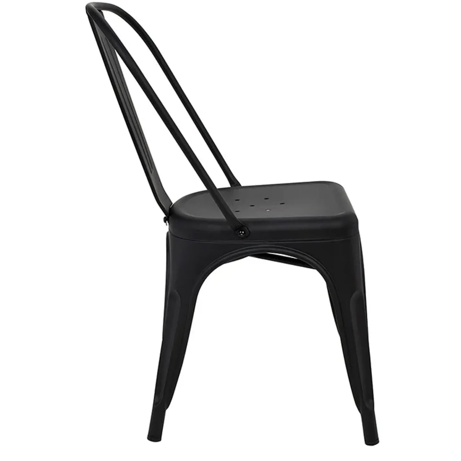 Garnero Arredamenti Set 2 sedie in metallo impilabili opaco Lix Nero