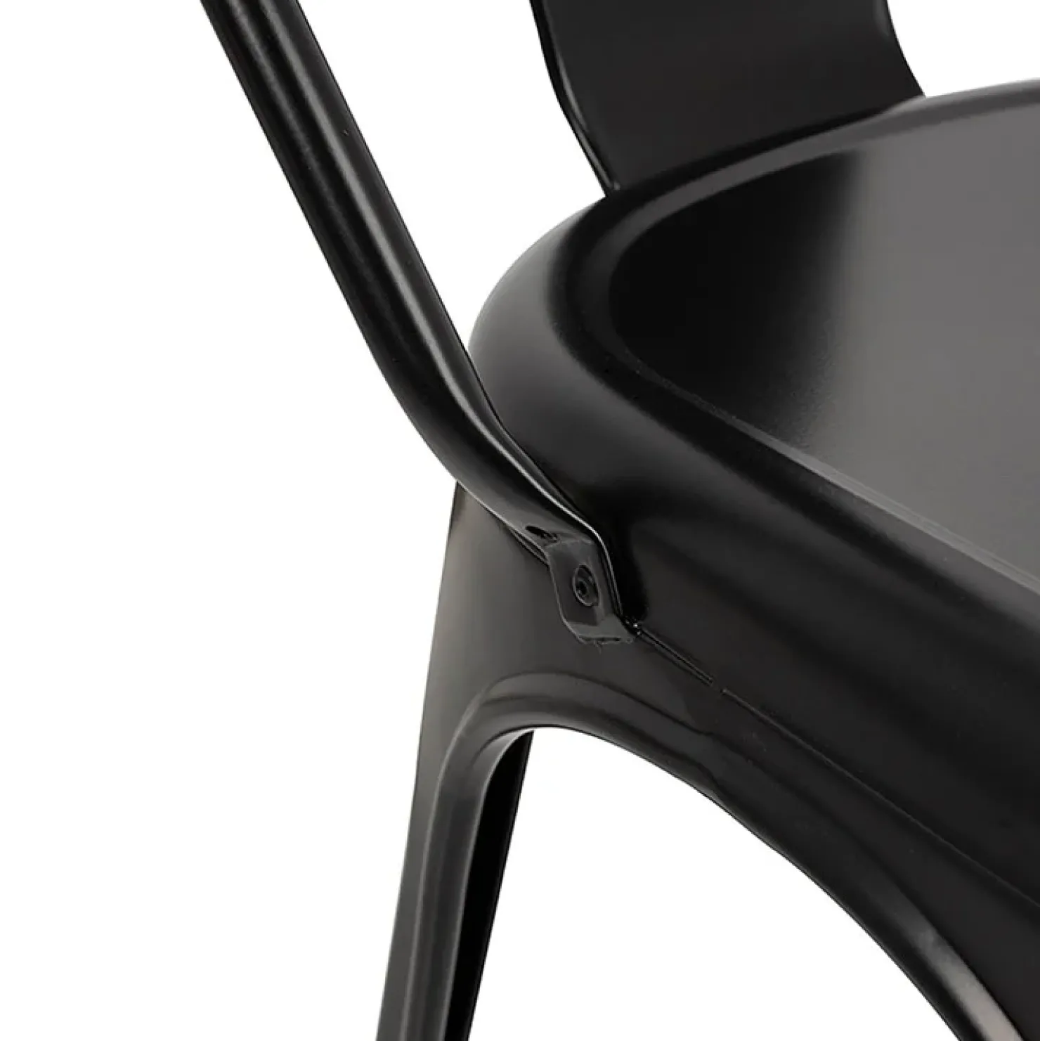 Garnero Arredamenti Set 2 sedie in metallo impilabili opaco Lix Nero