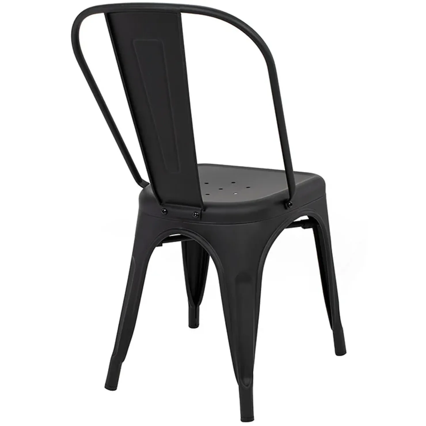 Garnero Arredamenti Set 2 sedie in metallo impilabili opaco Lix Nero