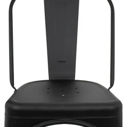 Garnero Arredamenti Set 2 sedie in metallo impilabili opaco Lix Nero