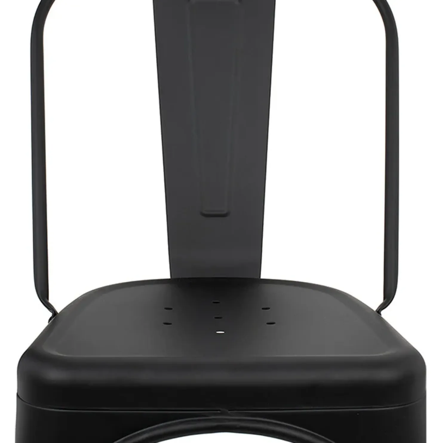 Garnero Arredamenti Set 2 sedie in metallo impilabili opaco Lix Nero