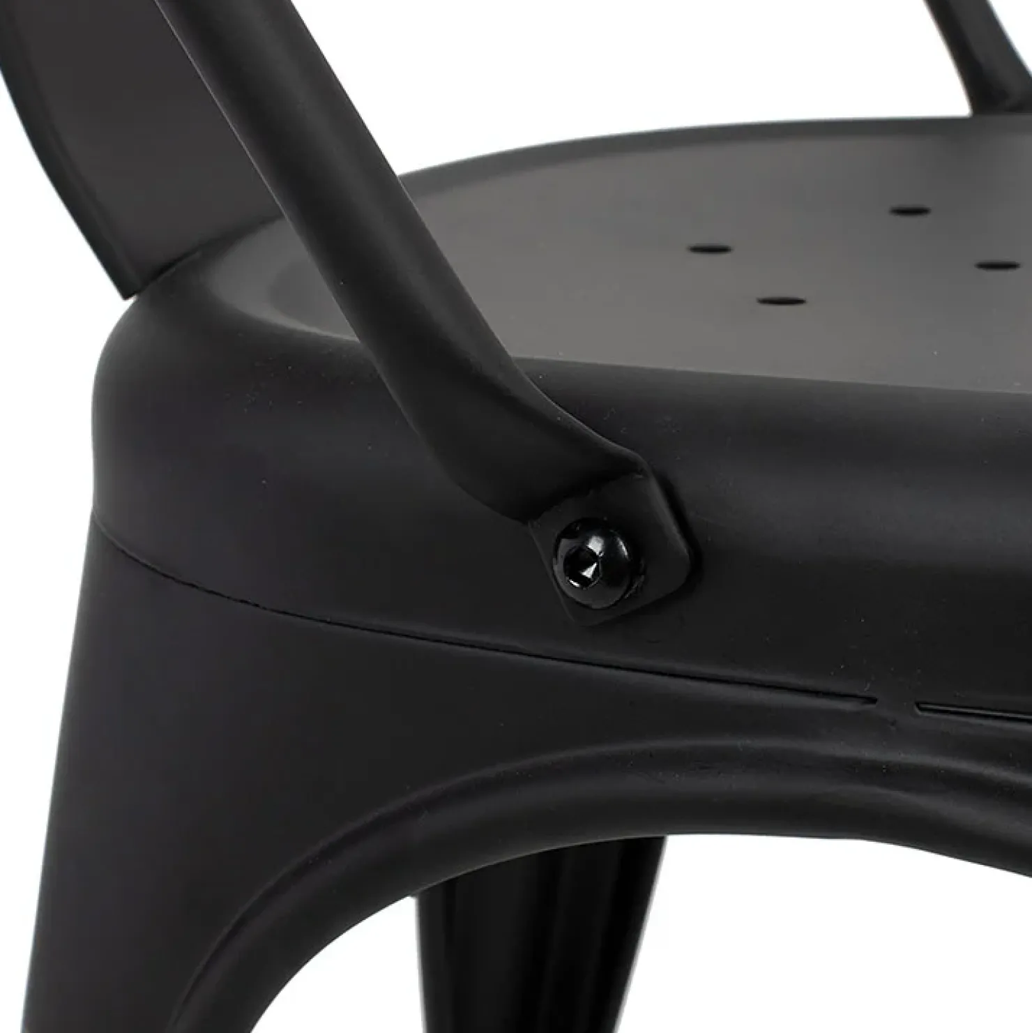 Garnero Arredamenti Set 2 sedie in metallo impilabili opaco Lix Nero