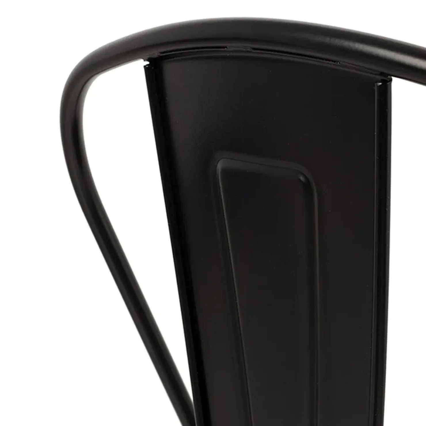 Garnero Arredamenti Set 2 sedie in metallo impilabili opaco Lix Nero