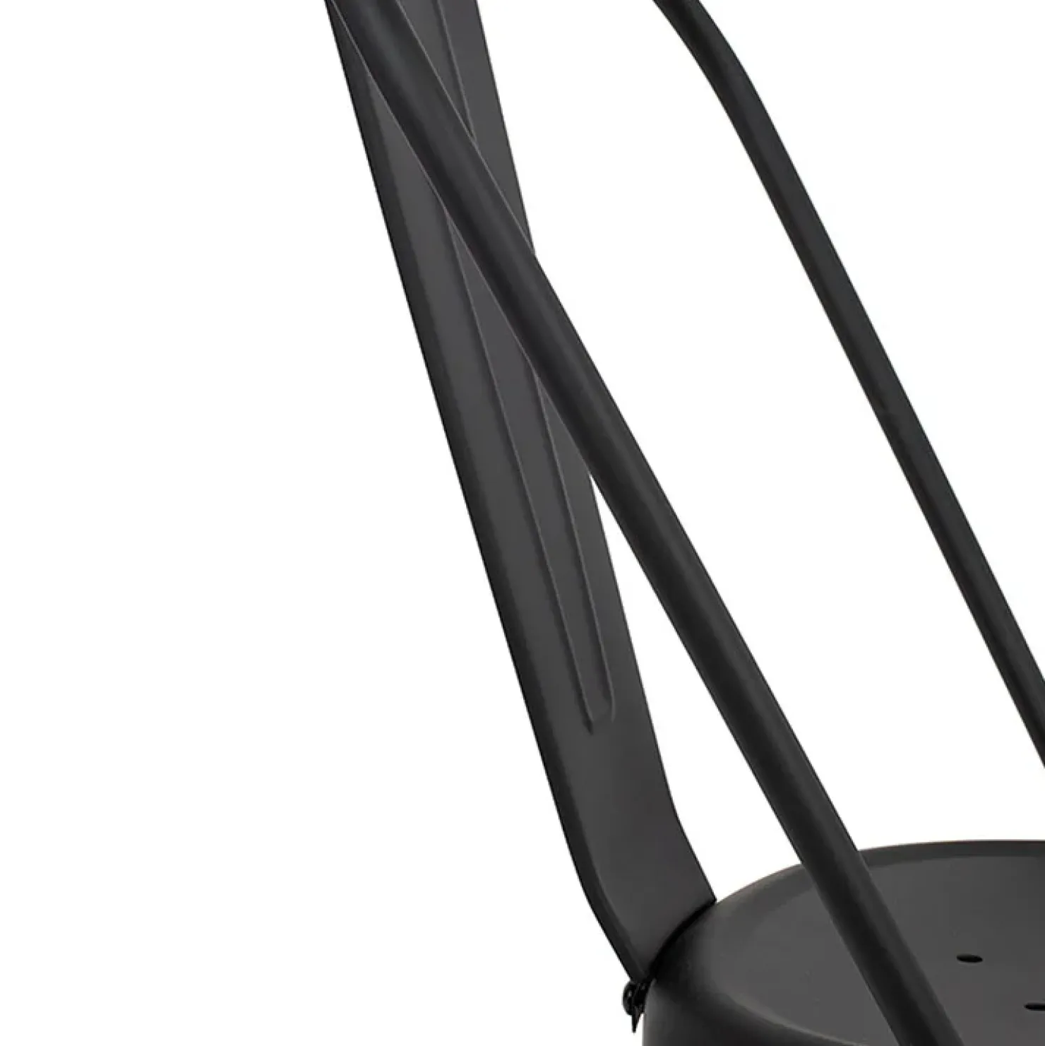 Garnero Arredamenti Set 2 sedie in metallo impilabili opaco Lix Nero