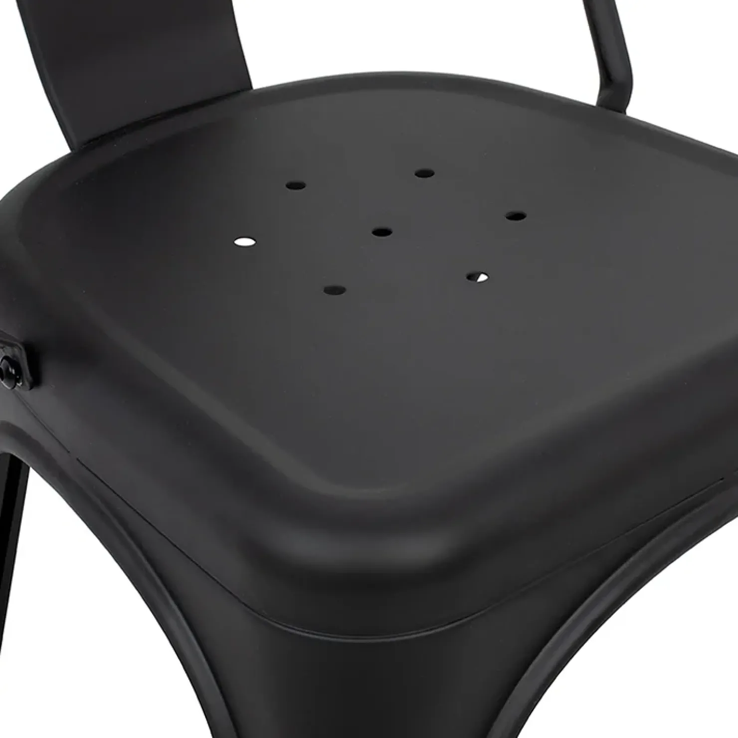 Garnero Arredamenti Set 2 sedie in metallo impilabili opaco Lix Nero