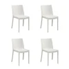 Garnero Arredamenti Set 4 sedie in polipropilene impilabili bianco Olbia