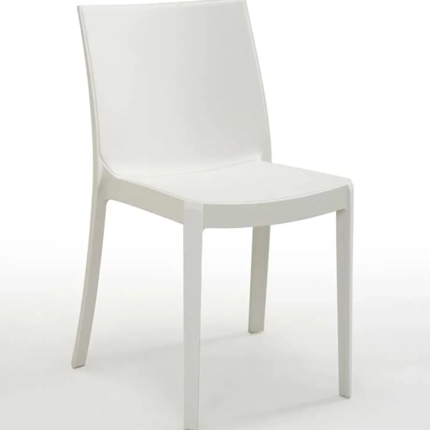 Garnero Arredamenti Set 4 sedie in polipropilene impilabili bianco Olbia