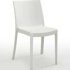 Garnero Arredamenti Set 6 sedie in polipropilene impilabile Olbia Bianco Outlet