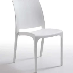 Garnero Arredamenti Set 4 sedie in polipropilene impilabili bianca Tape Gihome® Bianco New