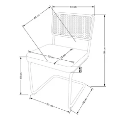 Garnero Arredamenti Set 2 sedie moderne da sala in rattan e tessuto Choco Beige Discount