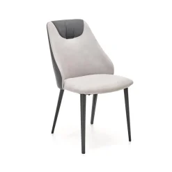 Garnero Arredamenti Set 4 sedie moderne da sala in tessuto grigio chiaro e scuro Daichi Sale