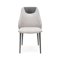 Garnero Arredamenti Set 4 sedie moderne da sala in tessuto grigio chiaro e scuro Daichi Sale