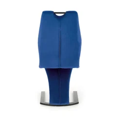 Garnero Arredamenti Set 2 sedie moderne imbottite in velluto acciaio nero Juliet Blu Best