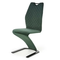 Garnero Arredamenti Set 2 sedie moderne imbottite in velluto acciaio nero Juliet Verde Outlet