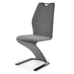 Garnero Arredamenti Set 2 sedie moderne imbottite in velluto acciaio nero Juliet Grigio Best