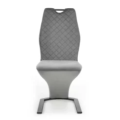 Garnero Arredamenti Set 2 sedie moderne imbottite in velluto acciaio nero Juliet Grigio Best