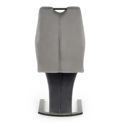 Garnero Arredamenti Set 2 sedie moderne imbottite in velluto acciaio nero Juliet Grigio Best